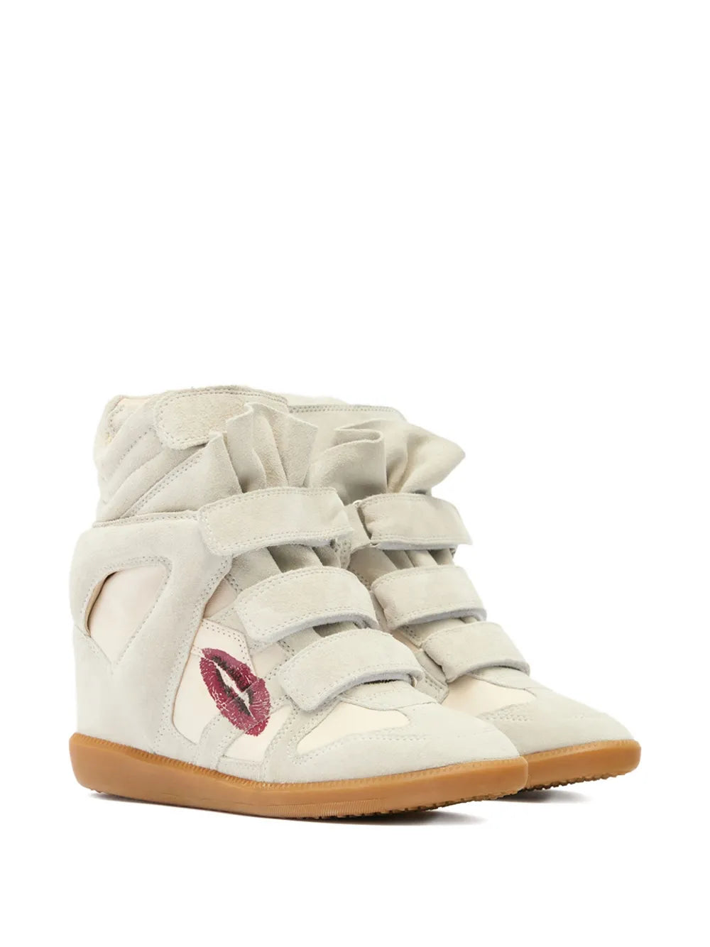 ISABEL MARANT 50Mm Bekett Lips-Motif — Cream — Size US M 3.5 - US W 5 — Back View