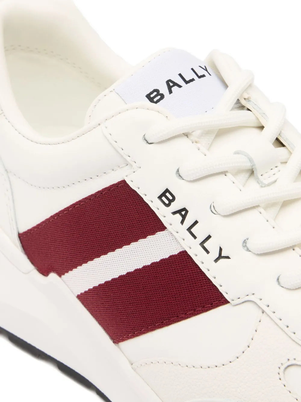 Bally Sylen Ribbon Logo — White — Size US M 3.5 - US W 5 — Top View
