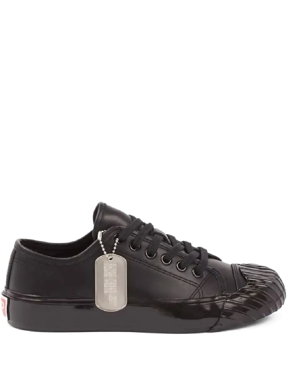 Kenzo Logo-Detail Leather — Black — Size US M 3.5 - US W 5 — Front View