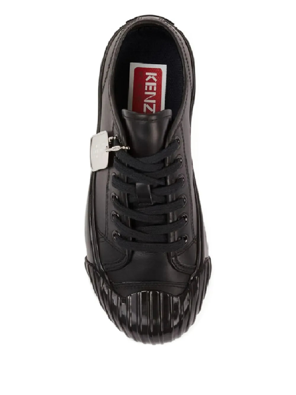 Kenzo Logo-Detail Leather — Black — Size US M 3.5 - US W 5 — Back View