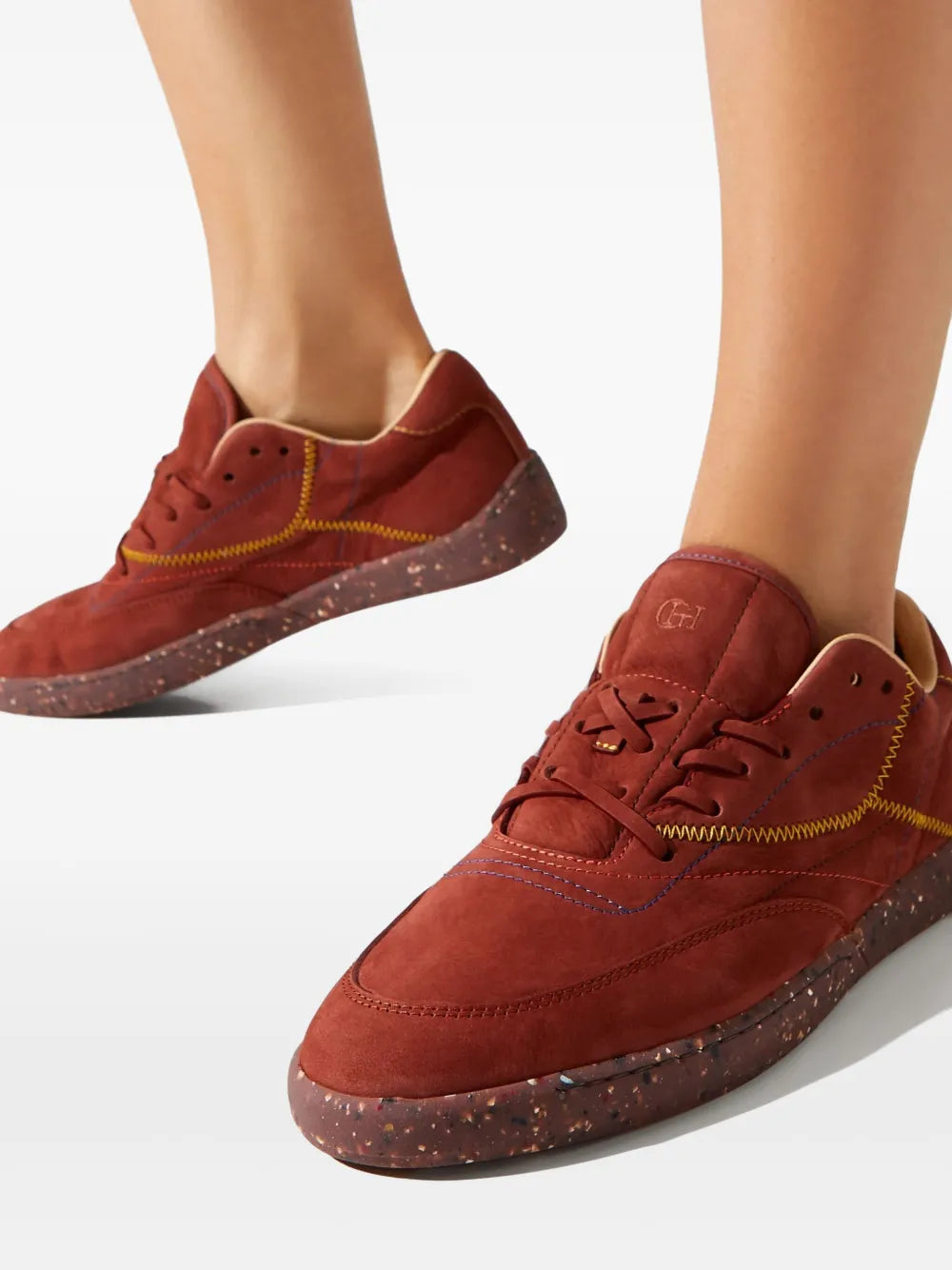 Gabriela Hearst Ohio Contrast-Stitching — Brown — Size US M 3.5 - US W 5 — Detail View