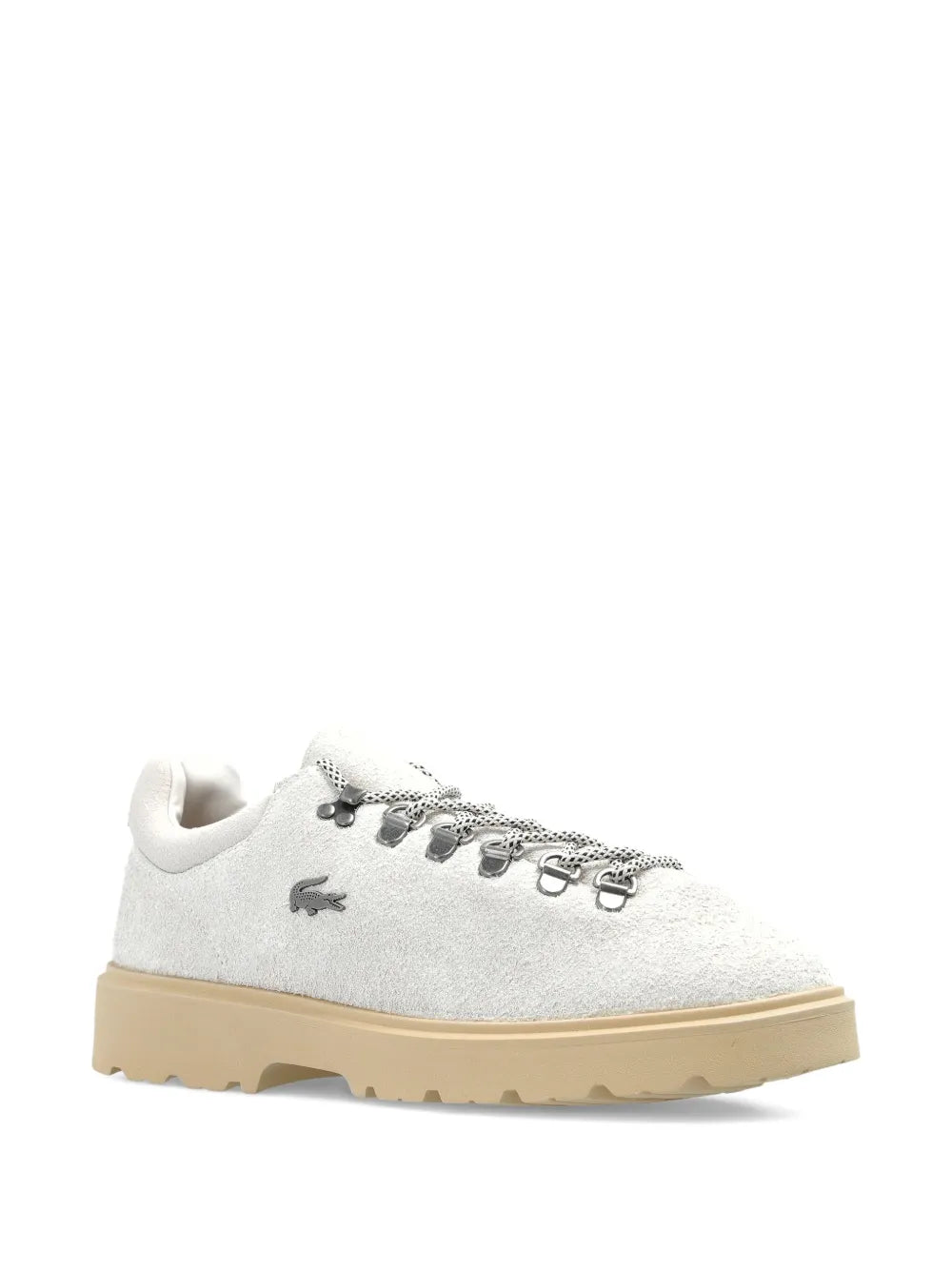 Lacoste Baseshot Suede Low-Top — White — Size US M 3.5 - US W 5 — Side View