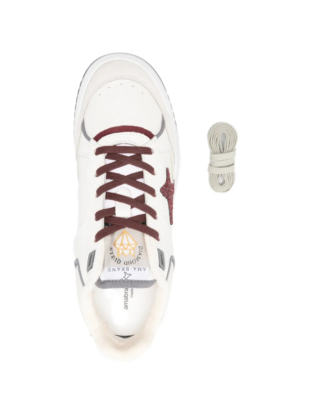 Ama Brand Diam Star-Detail — White — Size US M 3.5 - US W 5 — Top View