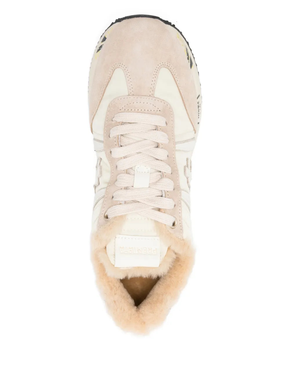 Premiata Shearling-Trim — Beige — Size US M 3.5 - US W 5 — Top View