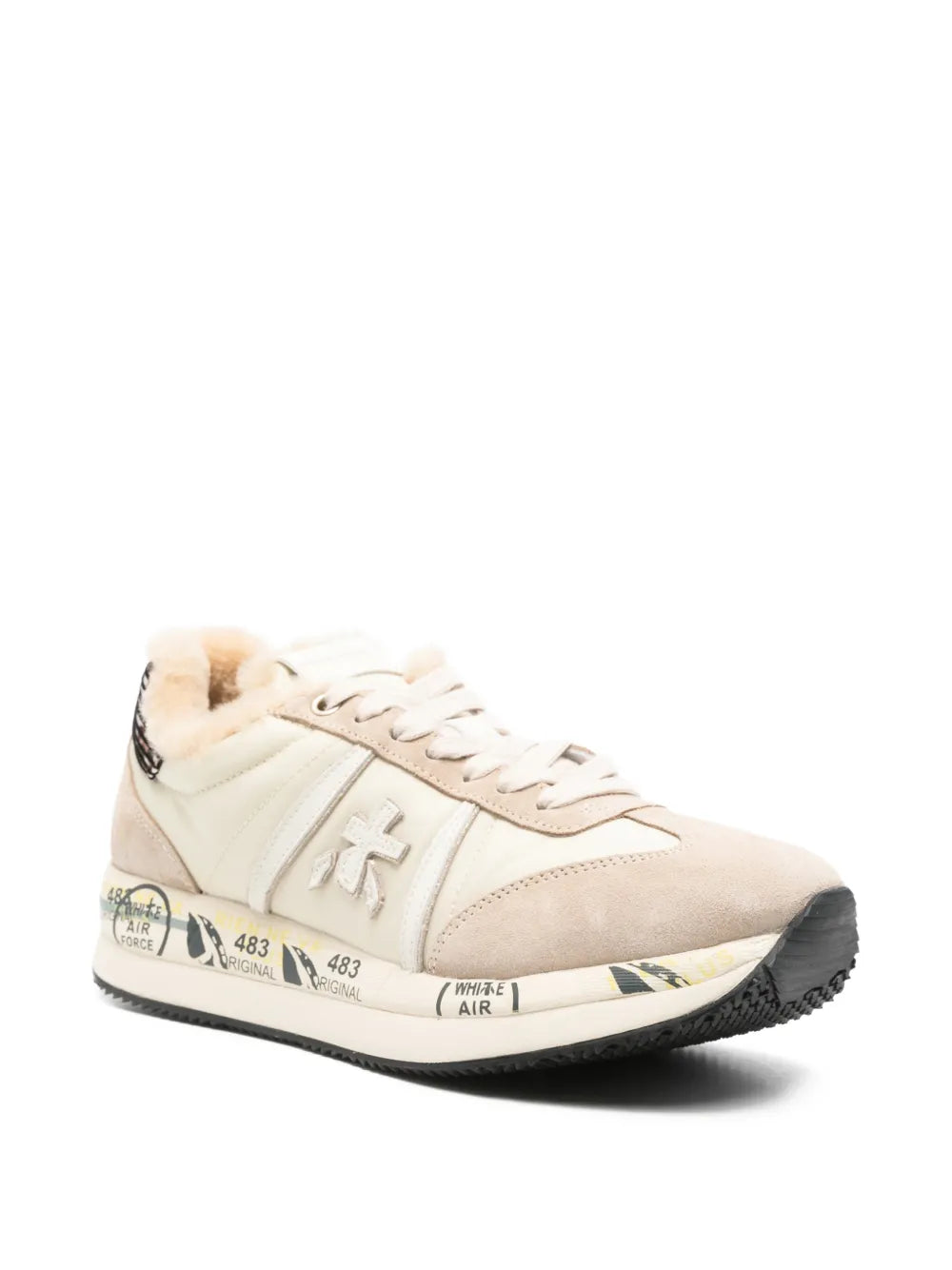 Premiata Shearling-Trim — Beige — Size US M 3.5 - US W 5 — Side View