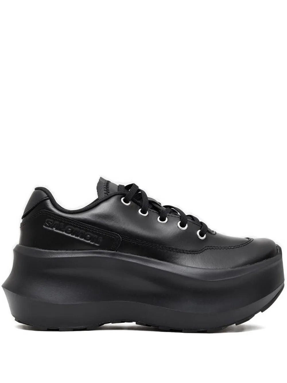 Comme des Gar ns x Salomon Salomon Leather Platform — Black — Size US M 3.5 - US W 5 — Front View