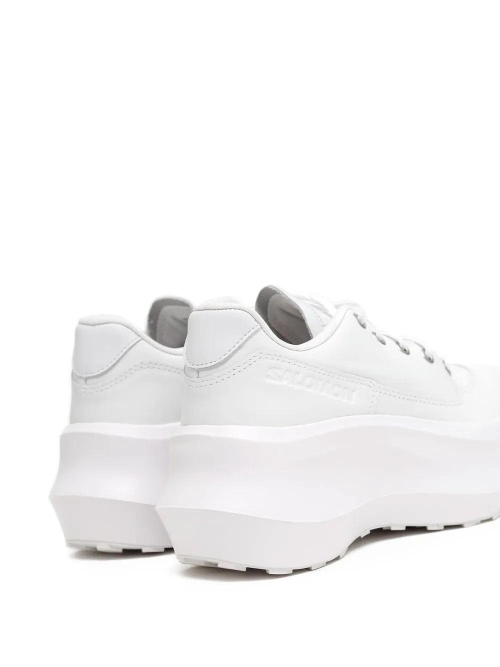 Comme Des Gar ns Salomon Leather Platform — White — Size US M 3.5 - US W 5 — Back View