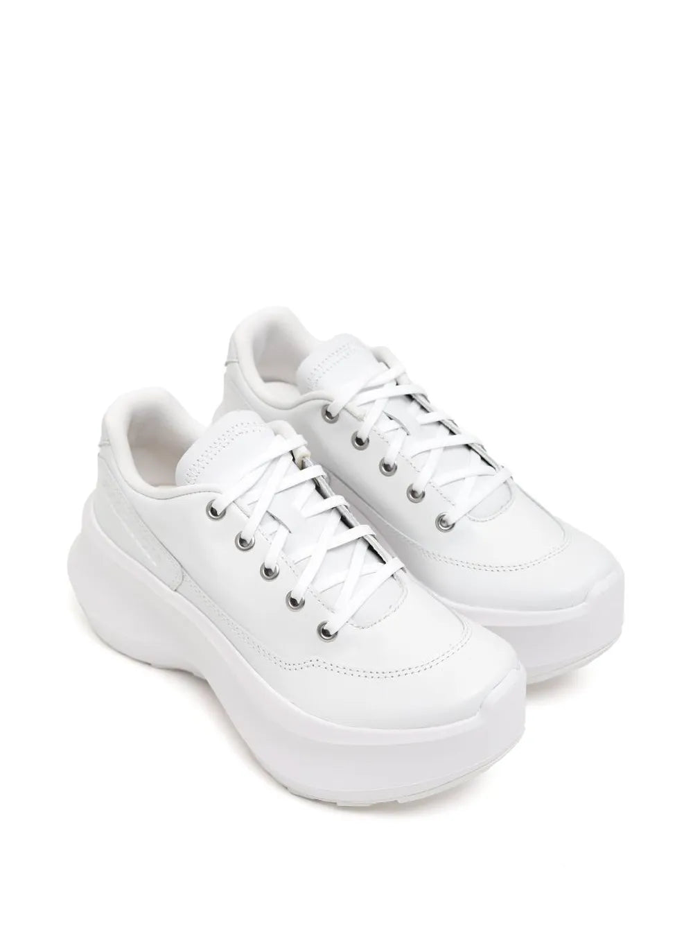 Comme Des Gar ns Salomon Leather Platform — White — Size US M 3.5 - US W 5 — Side View