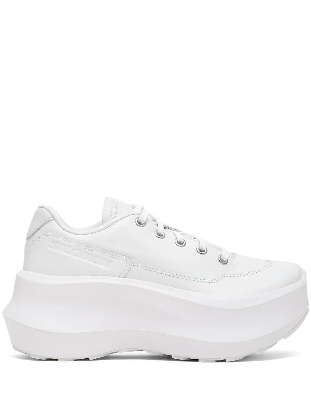 Comme Des Gar ns Salomon Leather Platform — White — Size US M 3.5 - US W 5 — Front View