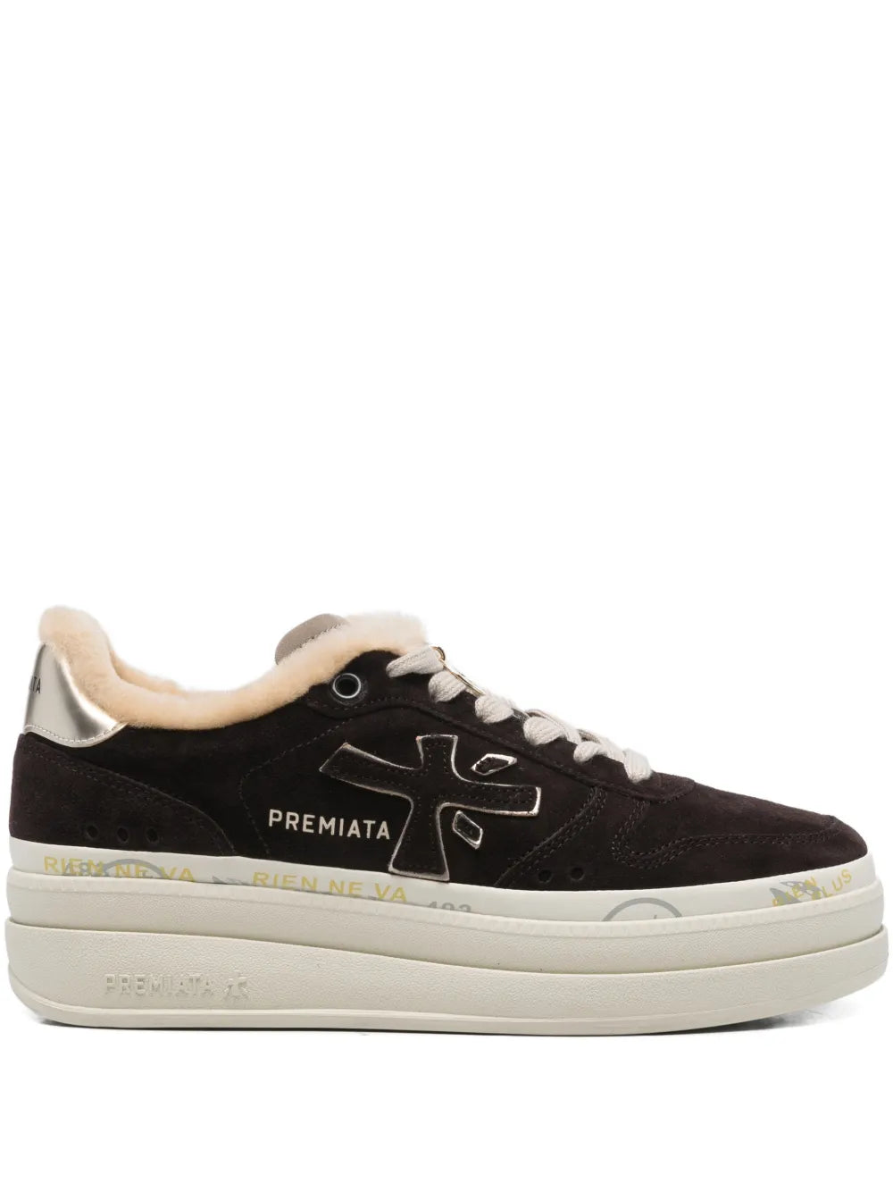 Premiata Suede — Brown — Size US M 3.5 - US W 5 — Front View