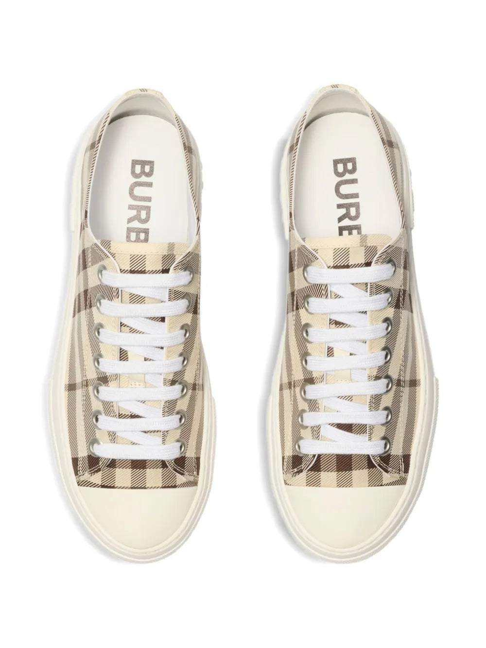 Burberry Check Embossed-Logo — Beige — Size US M 3.5 - US W 5 — Back View