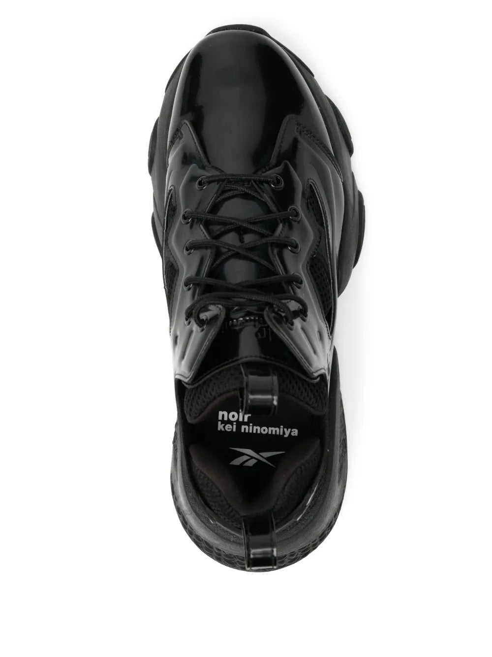 Noir Kei Ninomiya X Reebok Lace-Up Trainers — Black — Size US M 3.5 - US W 5 — Top View