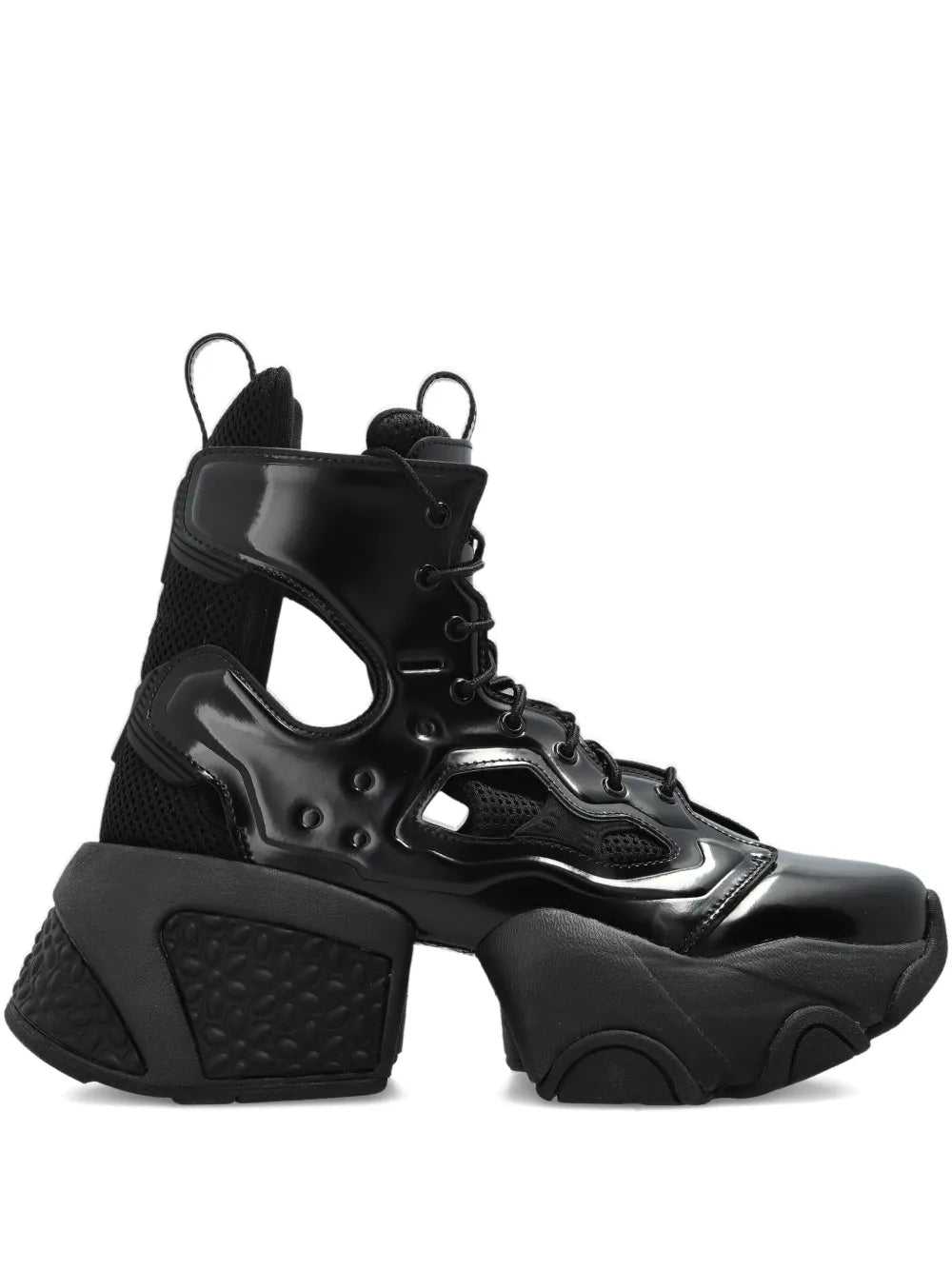 Noir Kei Ninomiya X Comme Des Gar ns Cut-Out Platform — Black — Size US M 3.5 - US W 5 — Front View