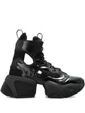 Noir Kei Ninomiya X Comme Des Gar ns Cut-Out Platform — Black — Size US M 3.5 - US W 5 — Front View