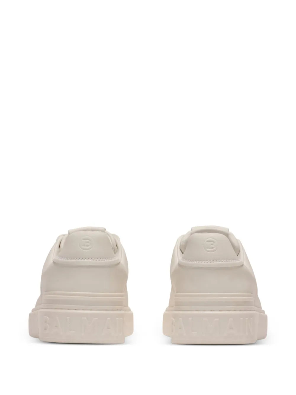 Balmain B-Court Lace-Up — White — Size US M 3.5 - US W 5 — Back View