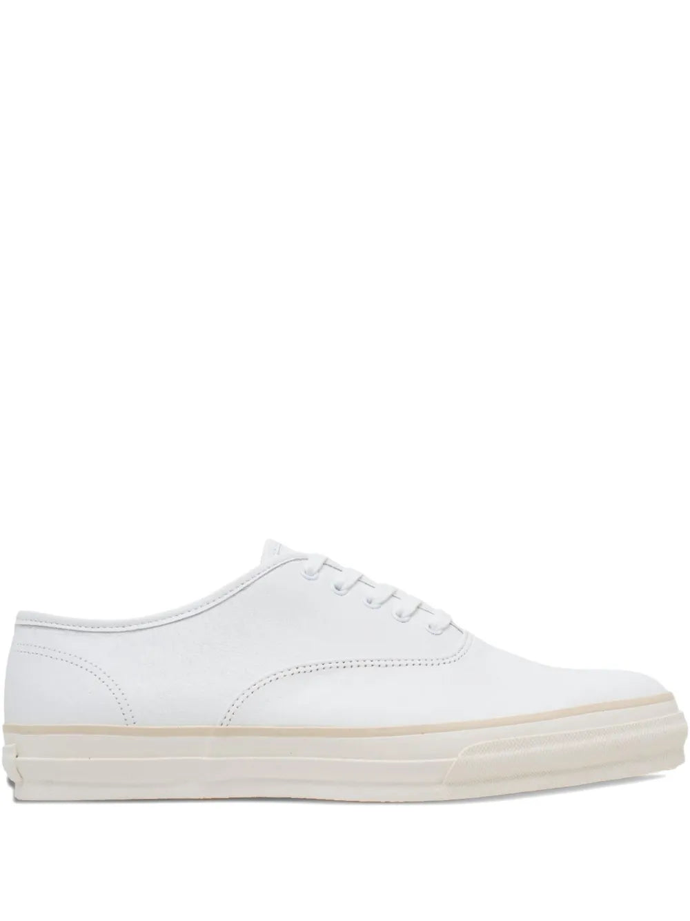 Comme Des Gar ns Comme Des Gar ns Leather Vulcanized Lace-Up — White — Size US M 3.5 - US W 5 — Front View