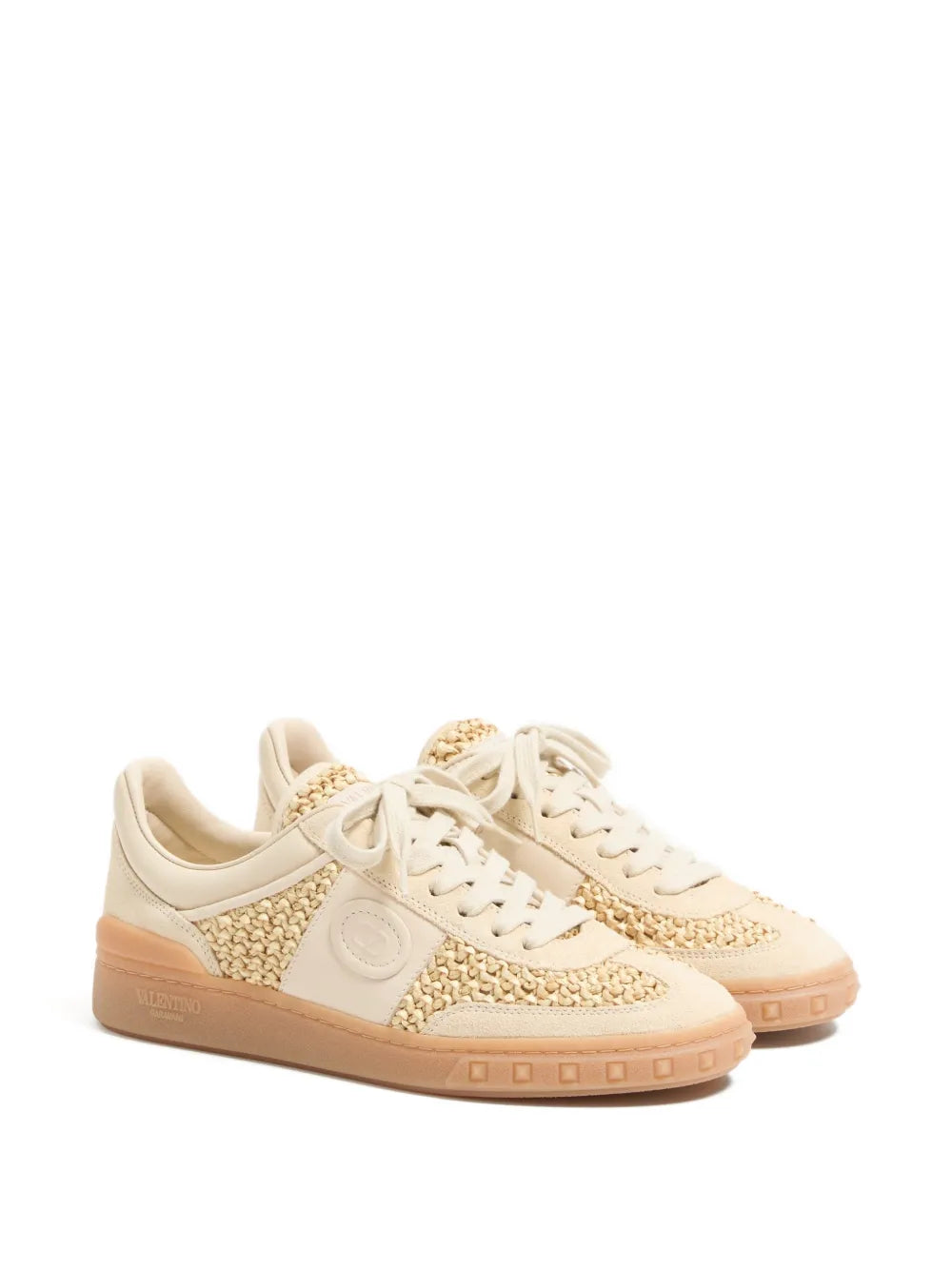 Valentino Garavani Upvillage Woven Vlogo — Beige — Size US M 3.5 - US W 5 — Side View