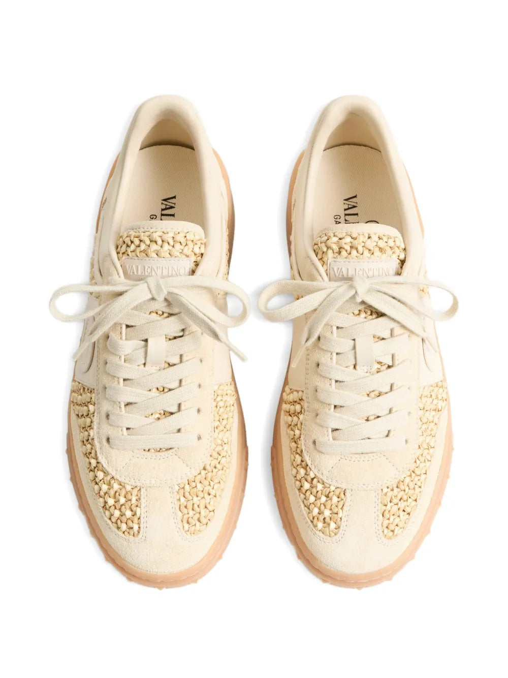 Valentino Garavani Upvillage Woven Vlogo — Beige — Size US M 3.5 - US W 5 — Back View