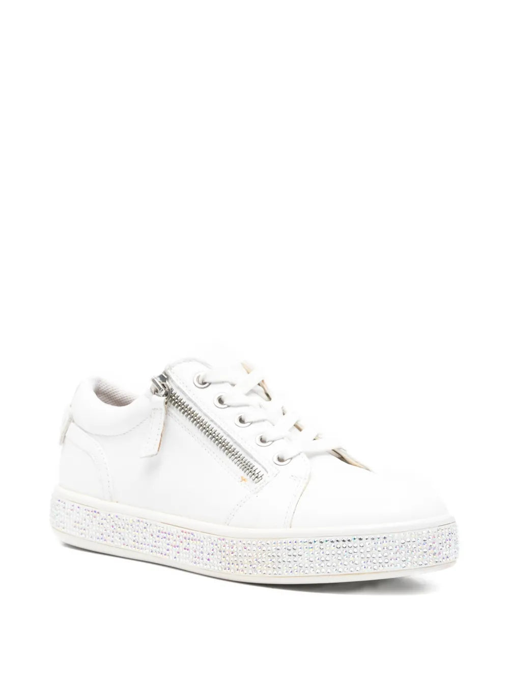 Geox Leelu Zip Embellished — White — Size US M 3.5 - US W 5 — Side View