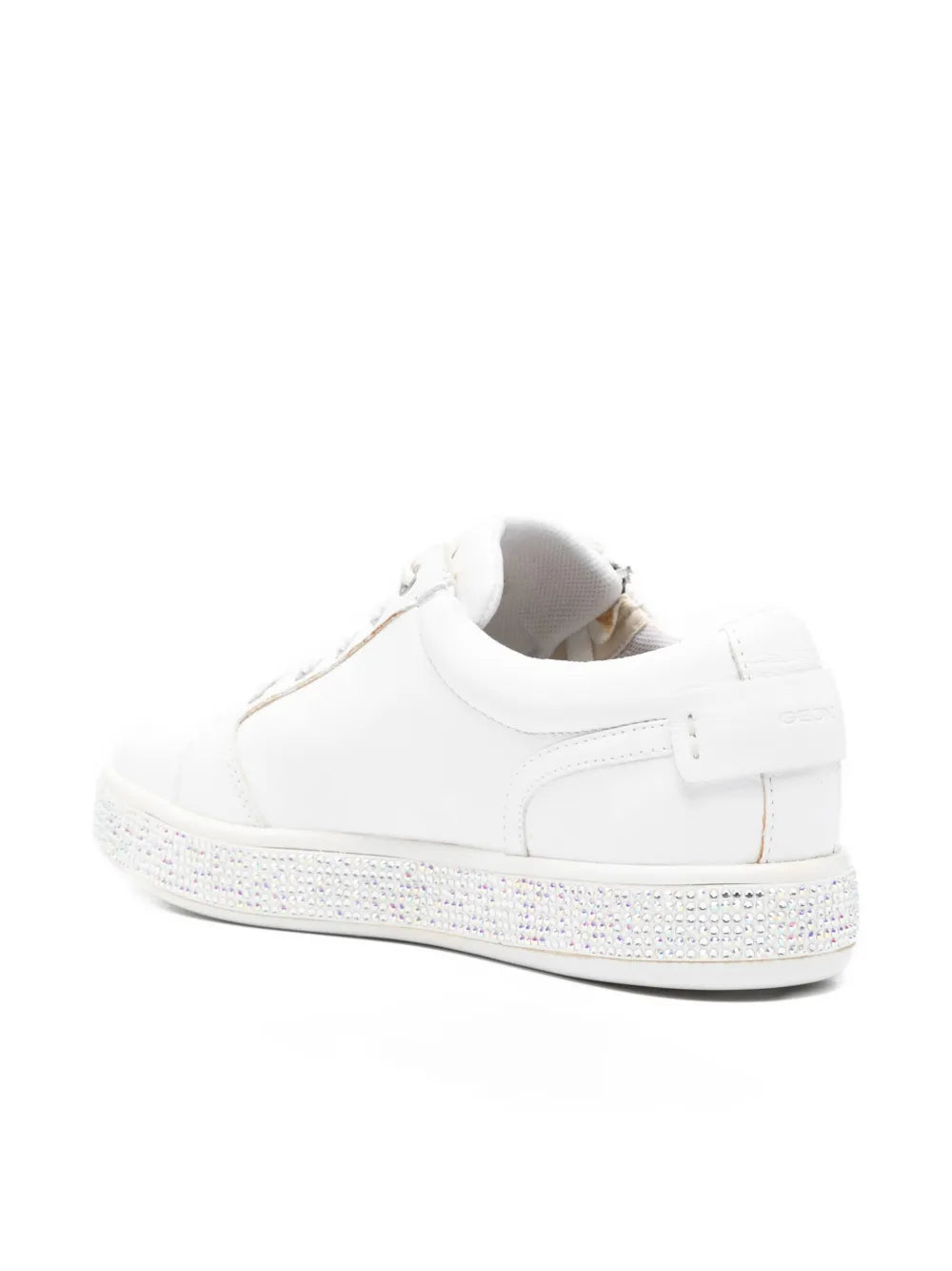 Geox Leelu Zip Embellished — White — Size US M 3.5 - US W 5 — Back View