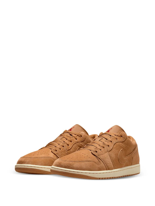 Air Jordan 1 Low Se Lace-Up Sneakers — Brown — Size US M 9.5 - US W 11 — Side View