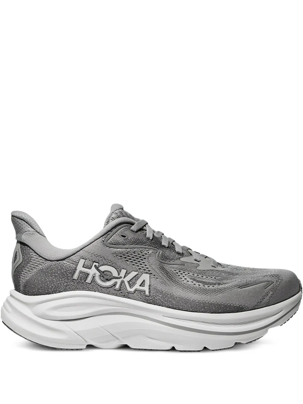HOKA Clifton 10 — Grey — Size US M 3.5 - US W 5 — Front View