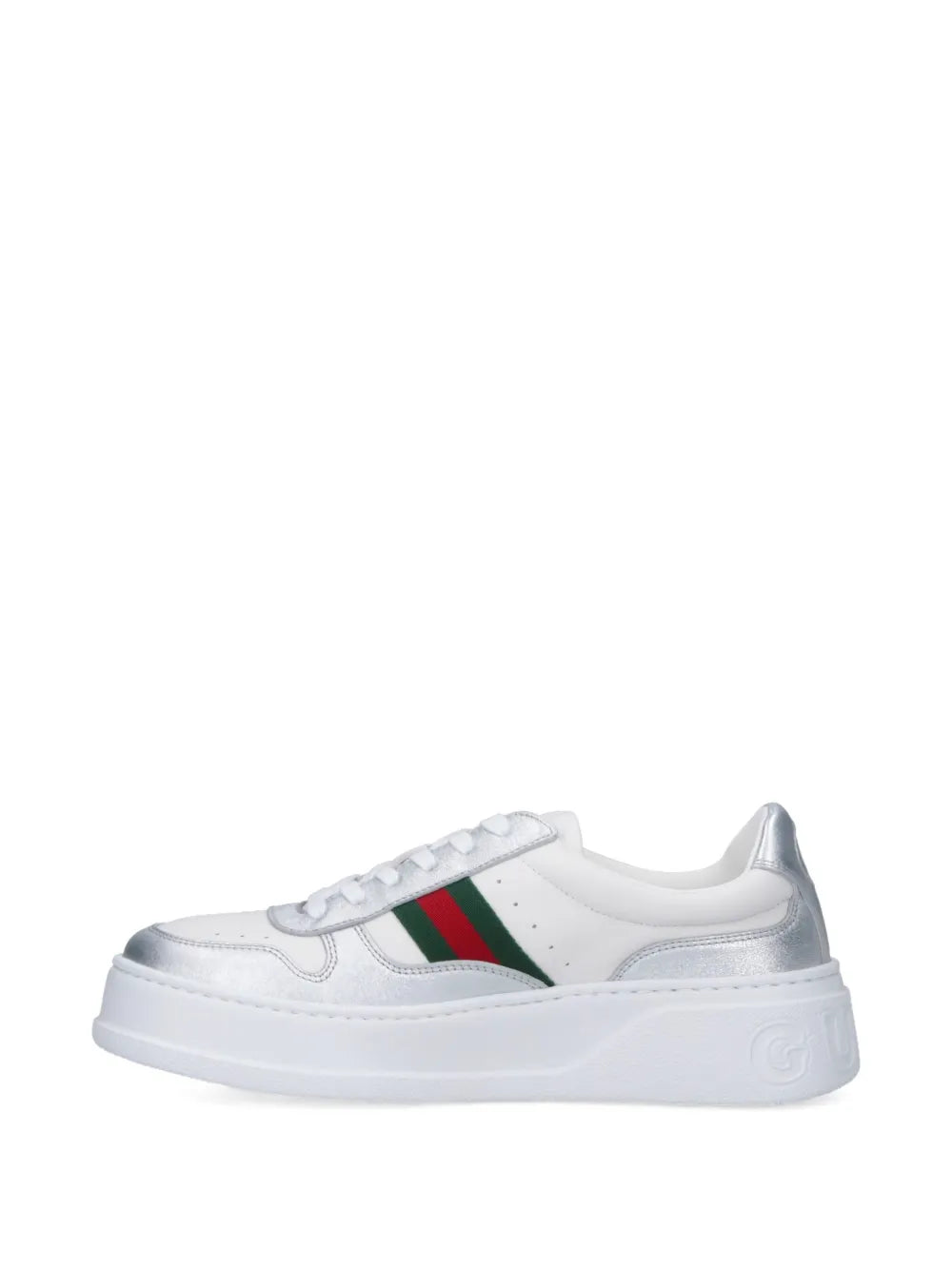 Gucci Logo-Lettering Leather — White — Size US M 3.5 - US W 5 — Top View