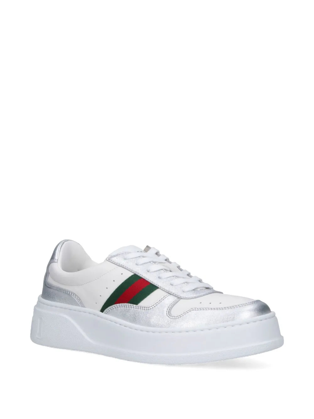 Gucci Logo-Lettering Leather — White — Size US M 3.5 - US W 5 — Side View
