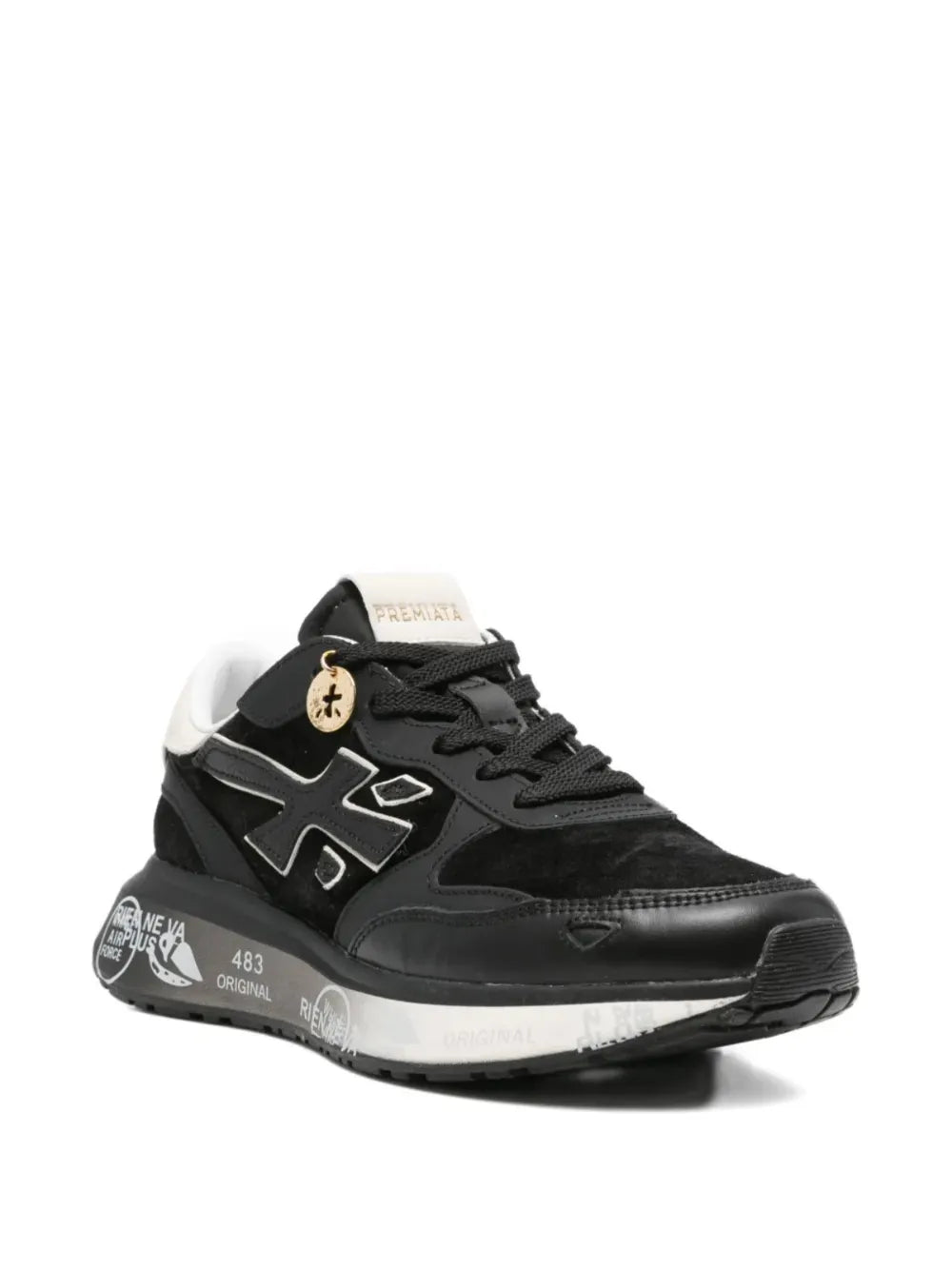Premiata Lauryn 7803 Low-Top — Black — Size US M 3.5 - US W 5 — Side View