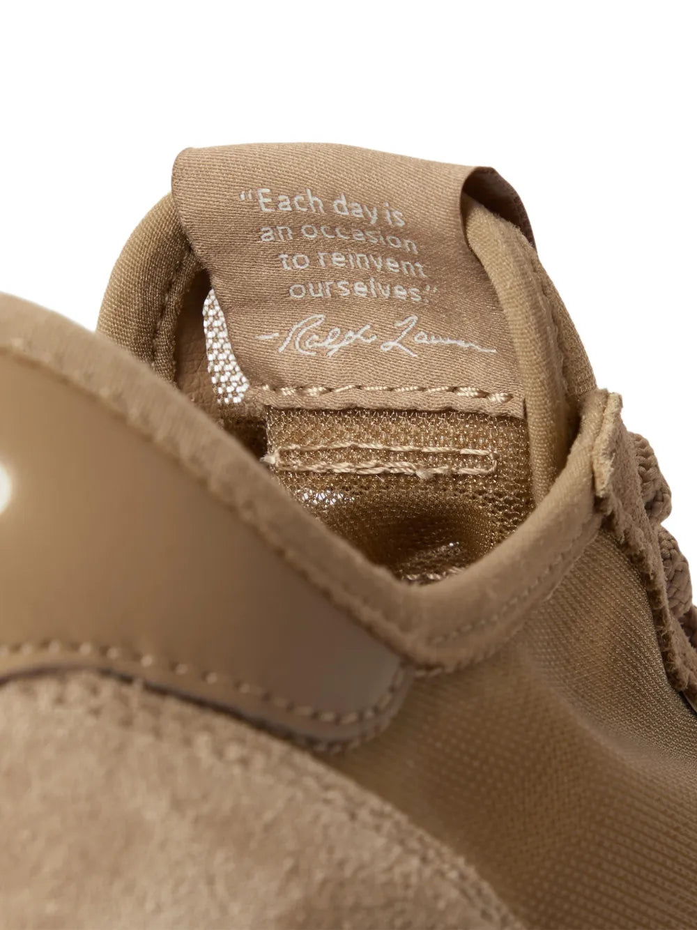 Polo Ralph Lauren Train 89 Mesh Suedetrainers — Brown — Size US M 3.5 - US W 5 — Detail View