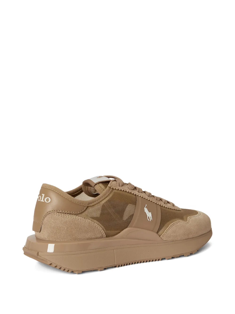 Polo Ralph Lauren Train 89 Mesh Suedetrainers — Brown — Size US M 3.5 - US W 5 — Back View