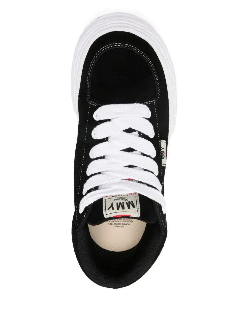 Maison MIHARA YASUHIRO Oliver Suede High-Top — Black — Size US M 3.5 - US W 5 — Top View