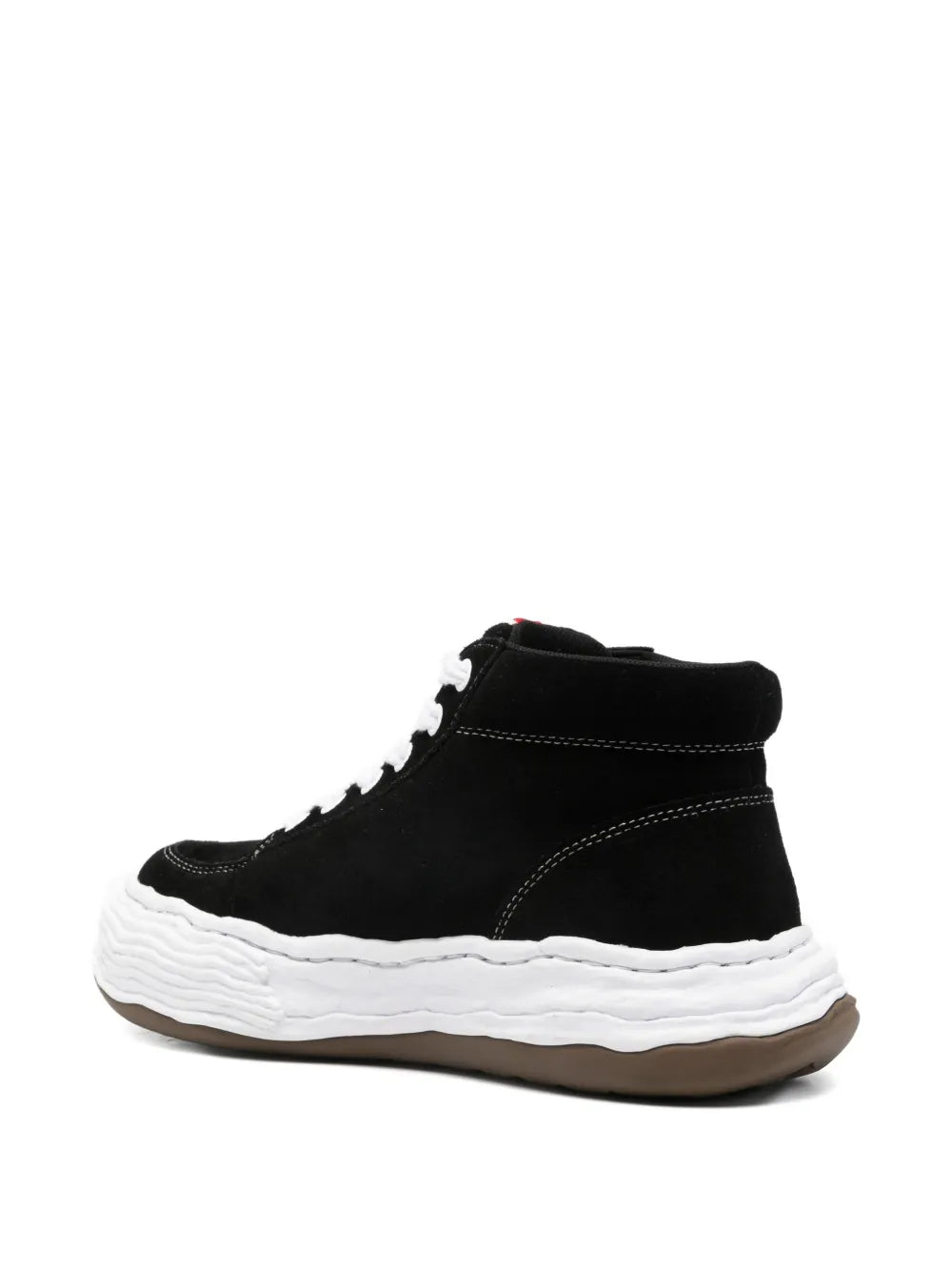 Maison MIHARA YASUHIRO Oliver Suede High-Top — Black — Size US M 3.5 - US W 5 — Back View