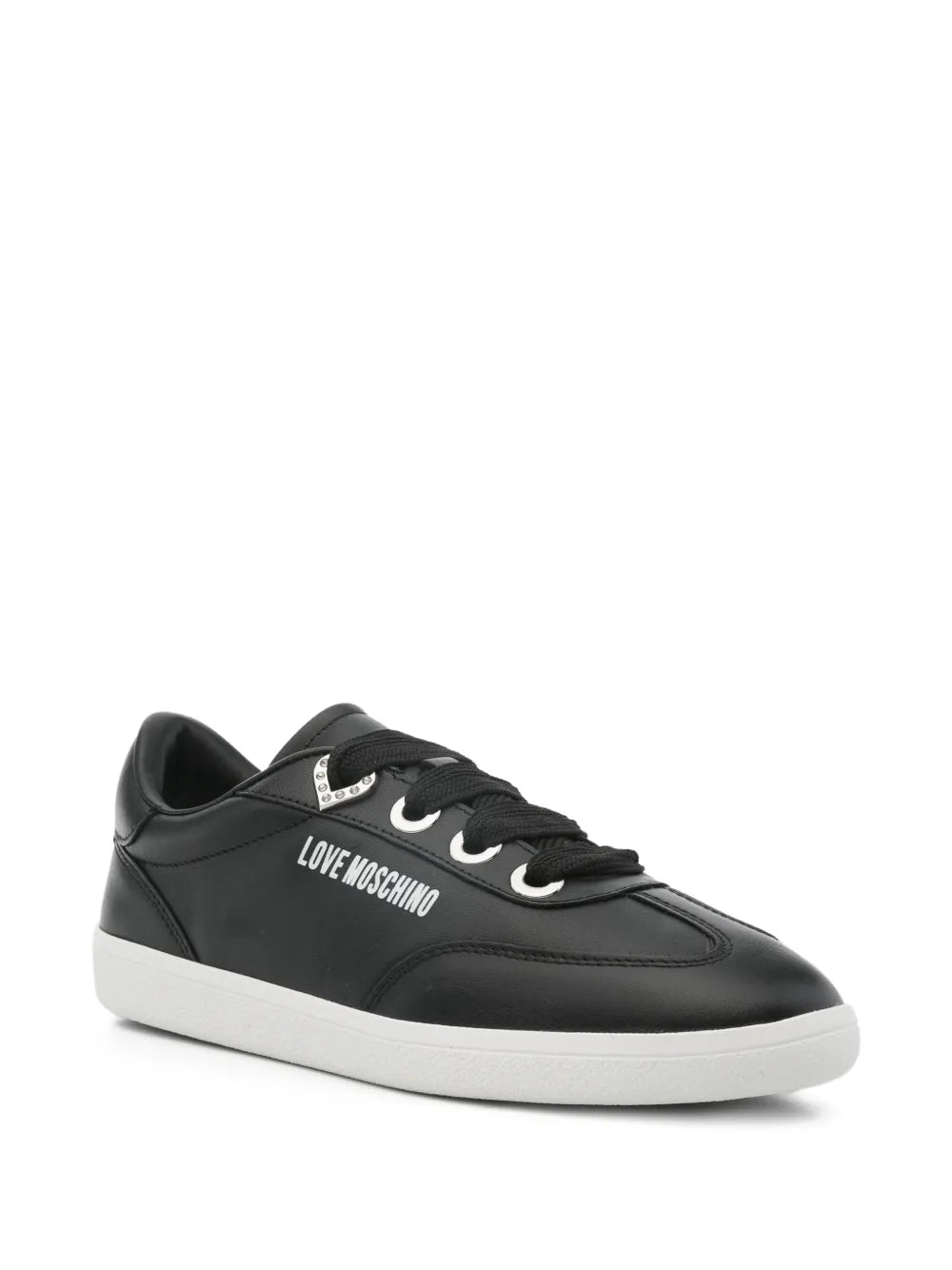 Love Moschino Logo-Detail Leather — Black — Size US M 3.5 - US W 5 — Side View