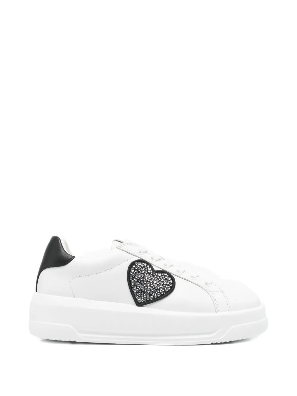 Love Moschino Heart-Detail — White — Size US M 3.5 - US W 5 — Front View