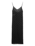Chrome Hearts Sleeveless Velvet Dress — Black — Size S — Front View