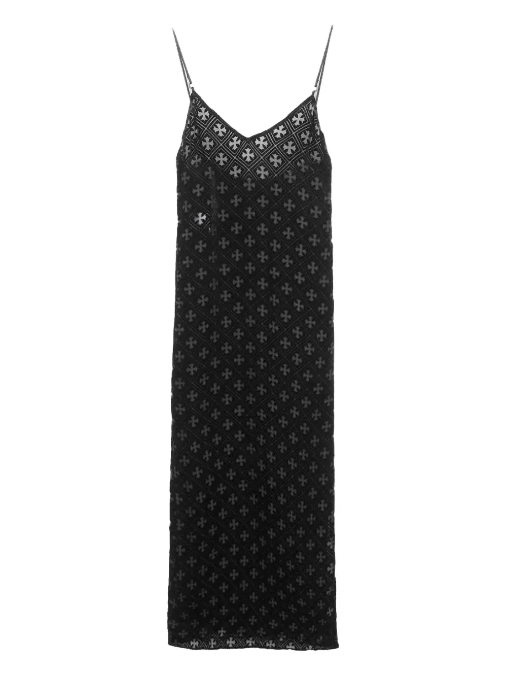 Chrome Hearts Sleeveless Velvet Dress — Black — Size S — Front View