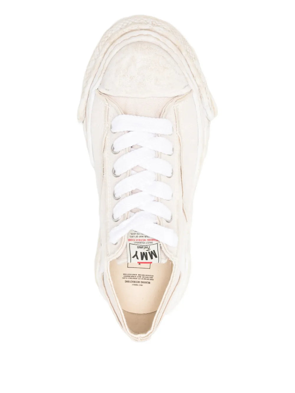 Maison MIHARA YASUHIRO Peterson23 Distressed — Beige — Size US M 3.5 - US W 5 — Top View