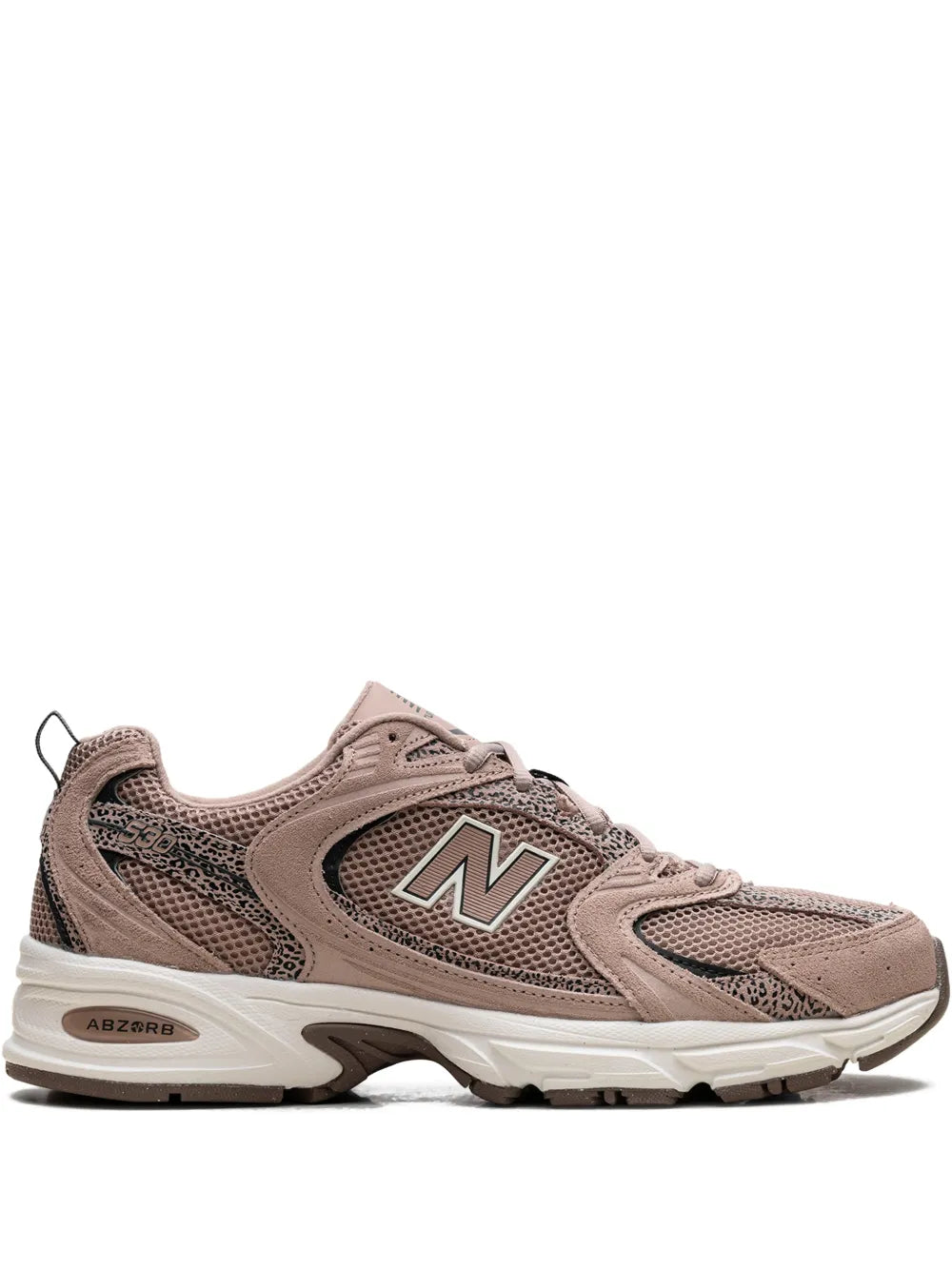 New Balance Logo-Details Lace-Up — Taupe — Size US M 3.5 - US W 5 — Front View