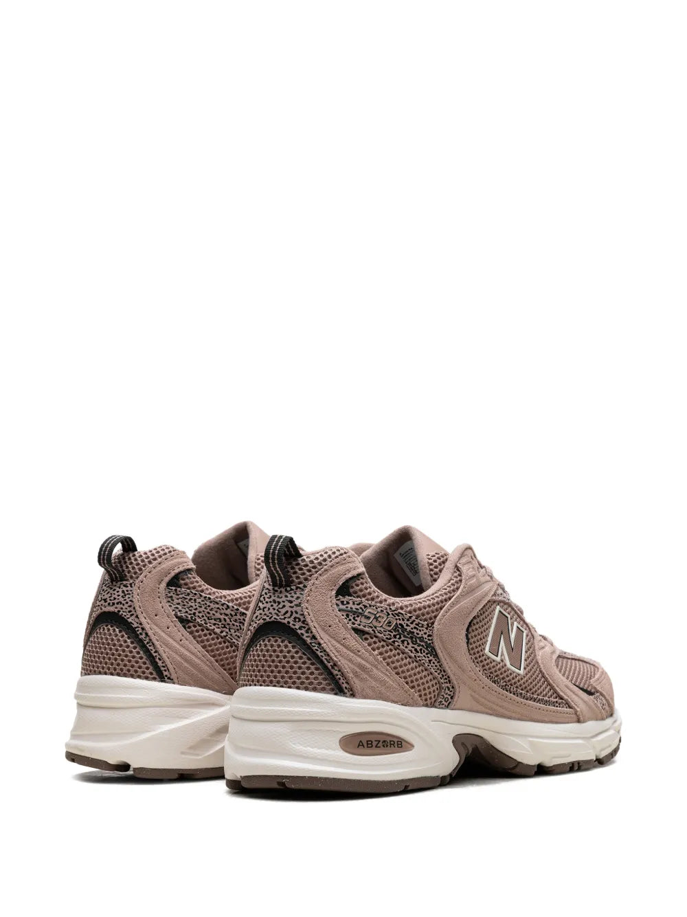 New Balance Logo-Details Lace-Up — Taupe — Size US M 3.5 - US W 5 — Back View
