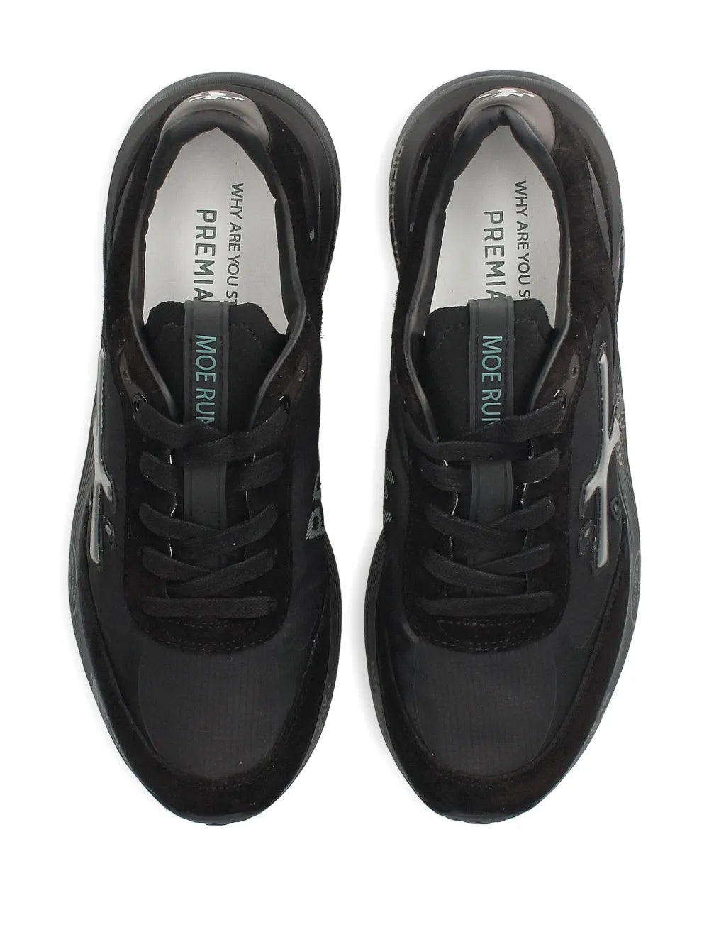 Premiata Moerund 7795 Logo-Print — Black — Size US M 3.5 - US W 5 — Top View