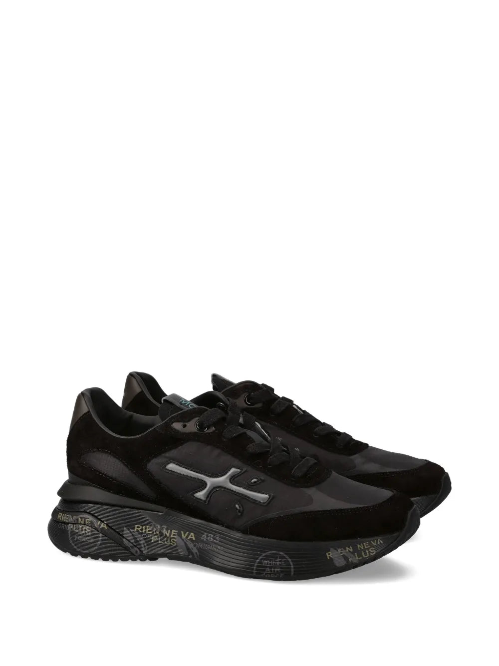 Premiata Moerund 7795 Logo-Print — Black — Size US M 3.5 - US W 5 — Side View
