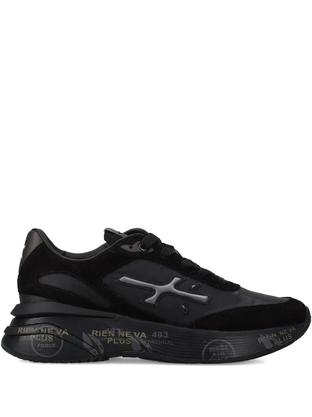 Premiata Moerund 7795 Logo-Print — Black — Size US M 3.5 - US W 5 — Front View