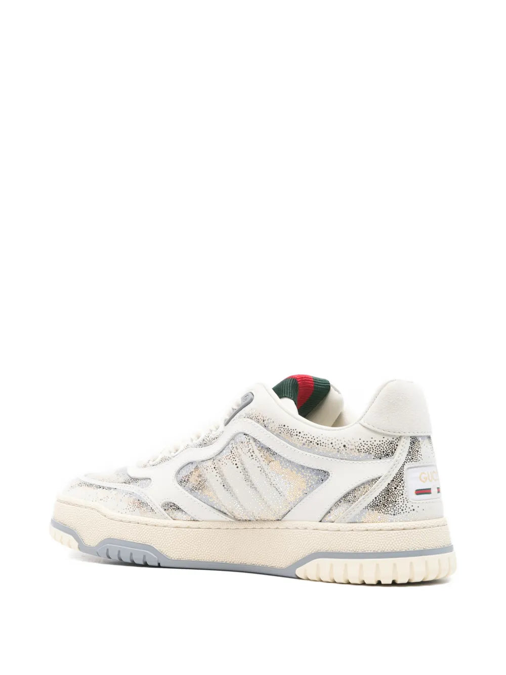 Gucci Glitter Stripe Low-Top — White — Size US M 3.5 - US W 5 — Back View
