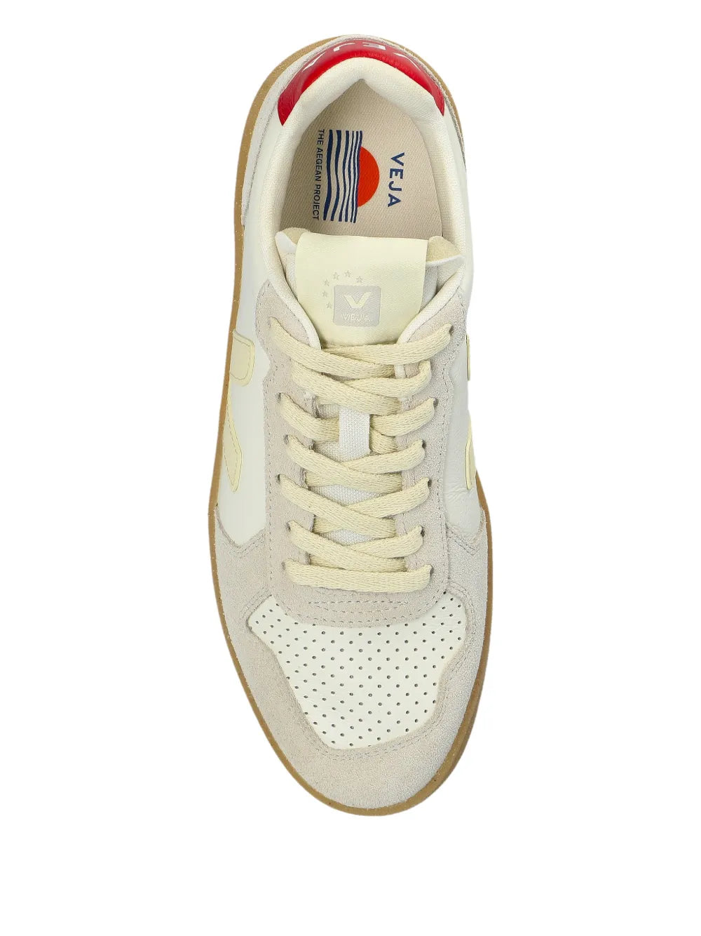 VEJA V-82 Perforated Panelled — Beige — Size US M 3.5 - US W 5 — Back View