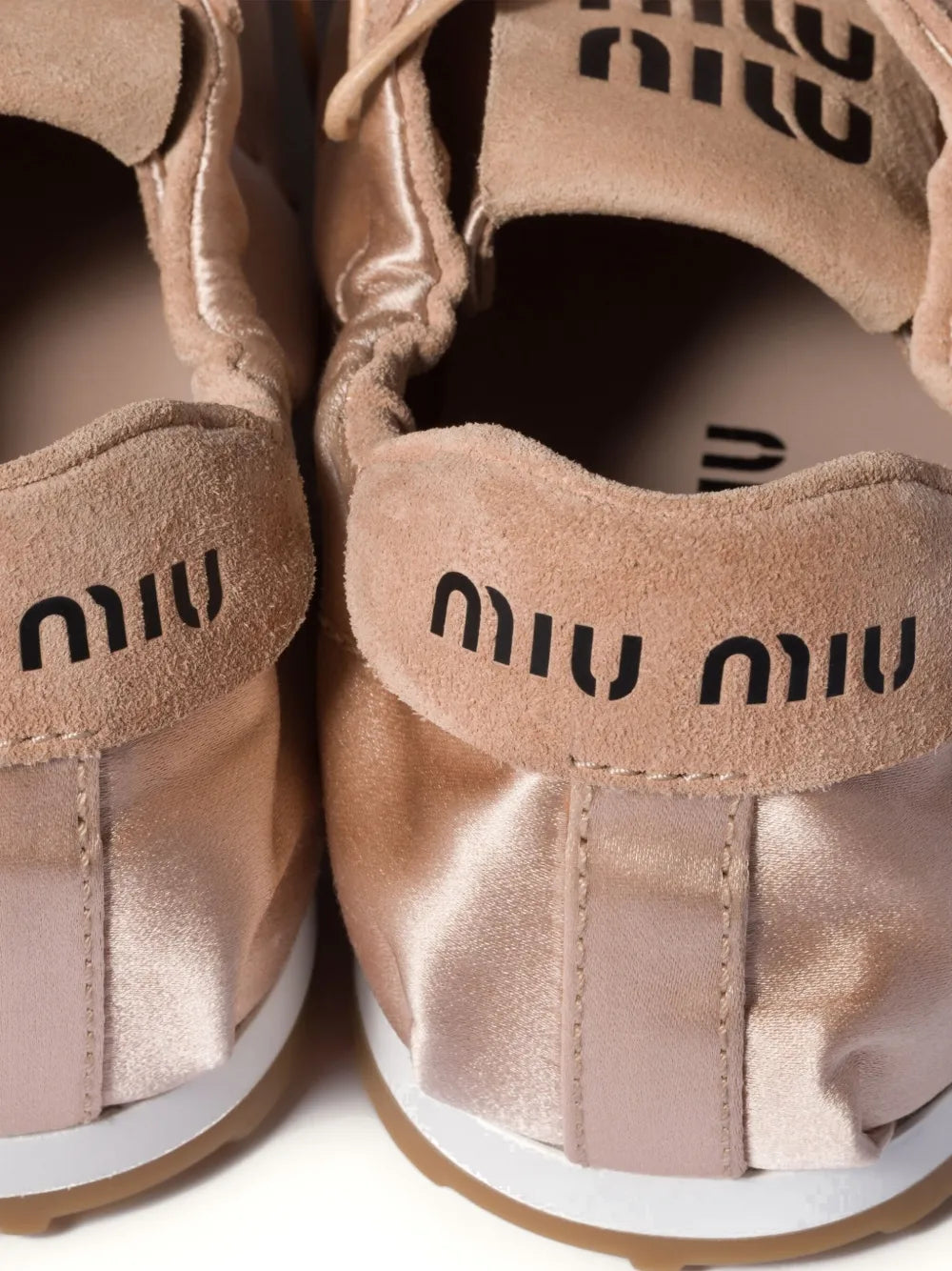 Miu Miu Plume Satin — Pink — Size US M 3.5 - US W 5 — Back View