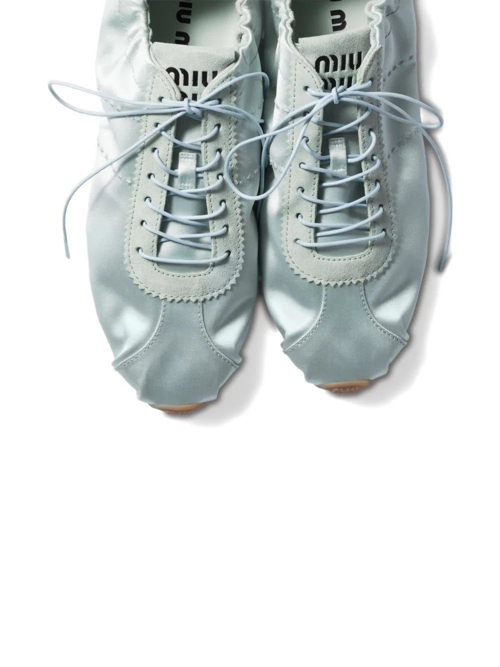 Miu Miu Plume Satin — Blue — Size US M 3.5 - US W 5 — Back View