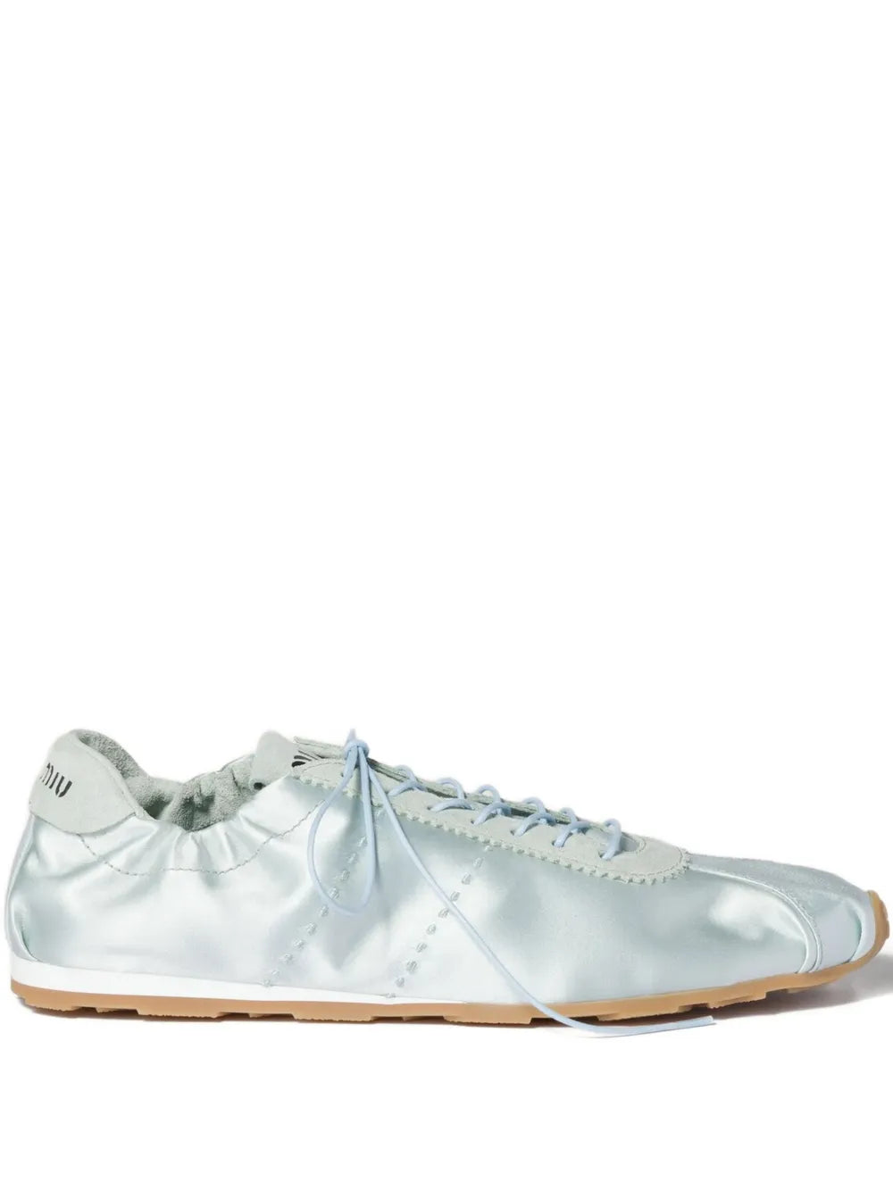 Miu Miu Plume Satin — Blue — Size US M 3.5 - US W 5 — Front View