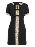 Cinq A Sept Maelle Embellished Mini Dress — Black — Size S — Front View