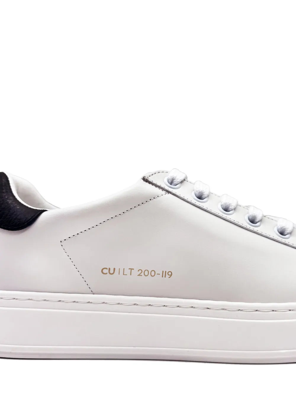 CU | LT ESSENCE Lace-Up Leather — Black — Size US M 3.5 - US W 5 — Top View
